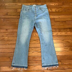 LOFT Light Wash Denim Stretch Button Fly Jeans - Size 31 / Size 12 Womens